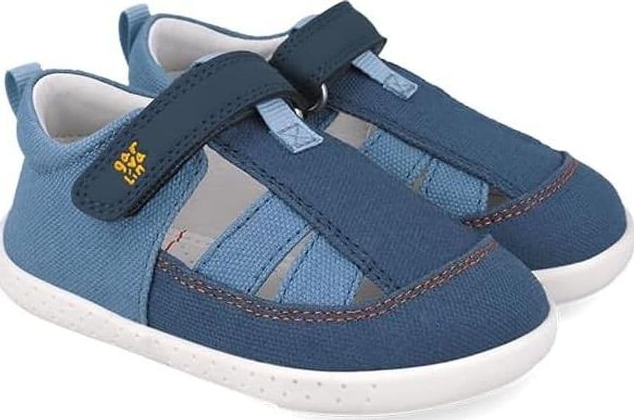Sandali bambino blu primi passi barefoot 19 -26 Garvalin - 4