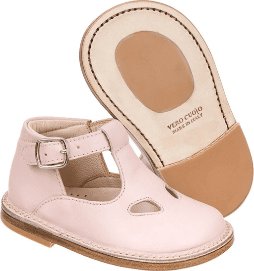 Scarpe bambina con occhietti rosa in vera pelle Moby Dick - 3