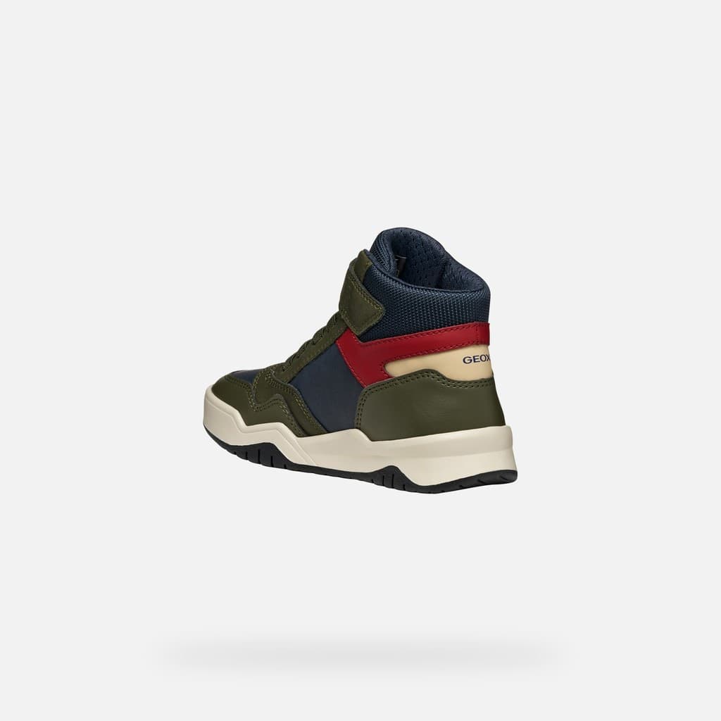 Scarpe Bambino alte dal 28 al 37 Verde Perth Geox - 2