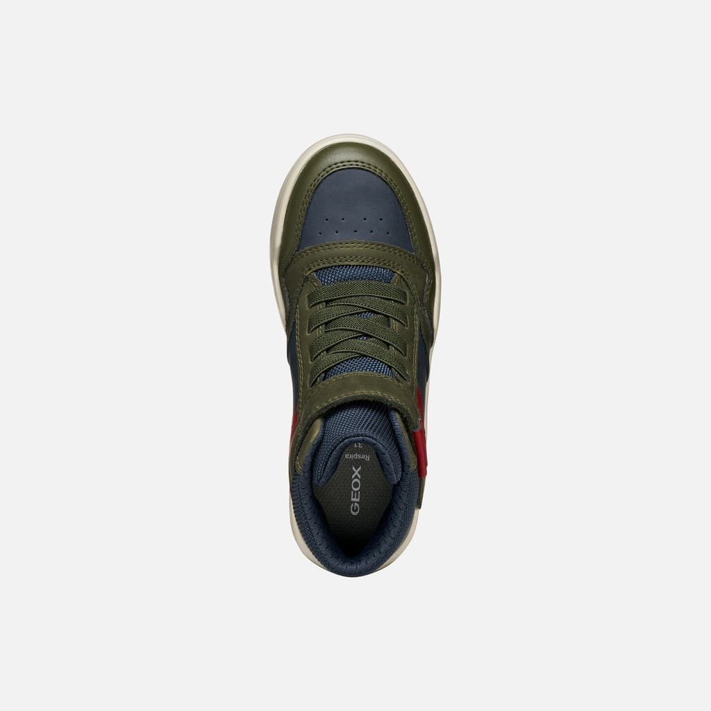 Scarpe Bambino alte dal 28 al 37 Verde Perth Geox - 4
