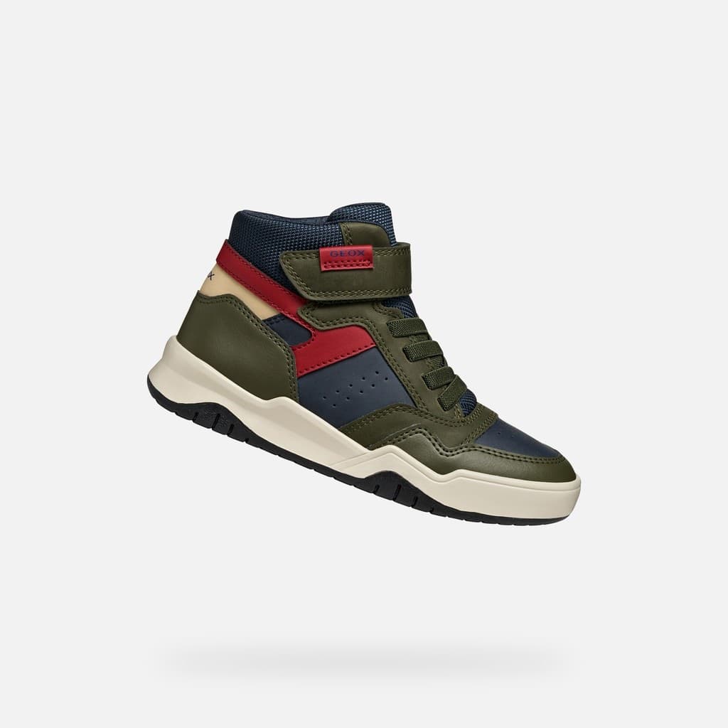 Scarpe Bambino alte dal 28 al 37 Verde Perth Geox - 6