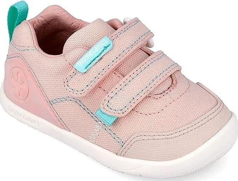 Scarpe tela wide primi passi blu  rosa naturale Biomecanics - 3