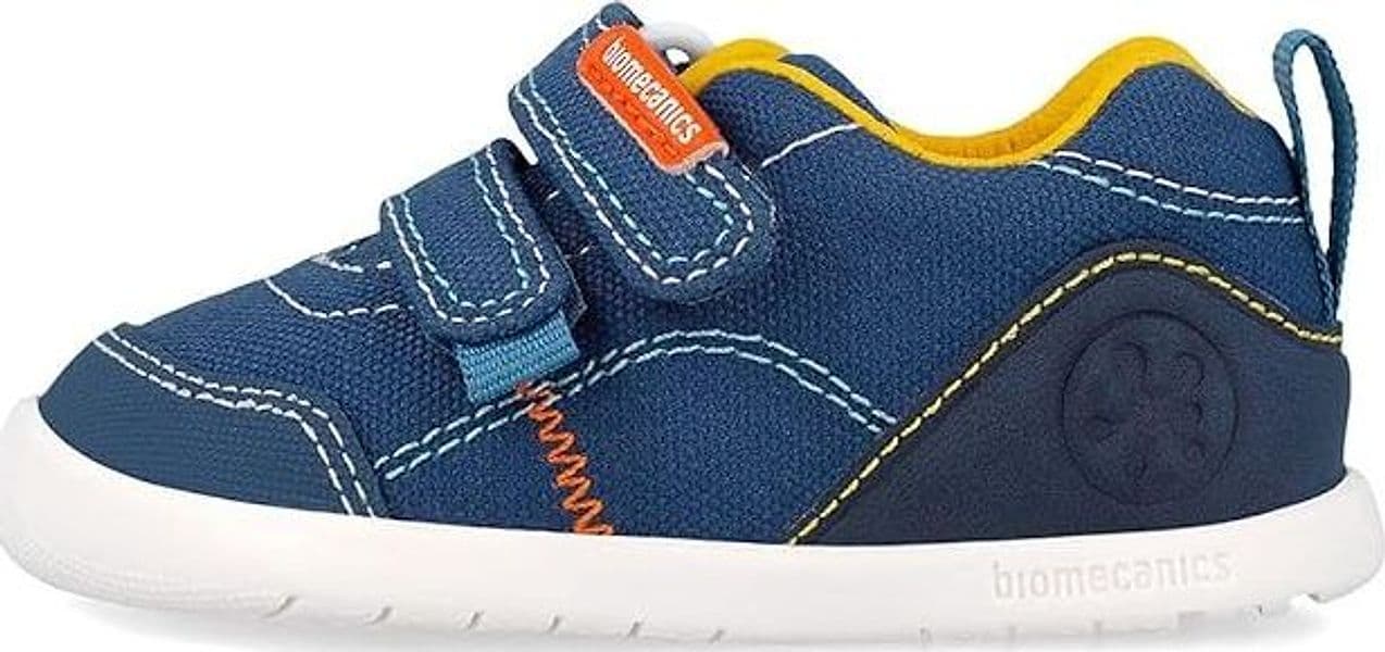 Scarpe tela wide primi passi blu  rosa naturale Biomecanics - 5