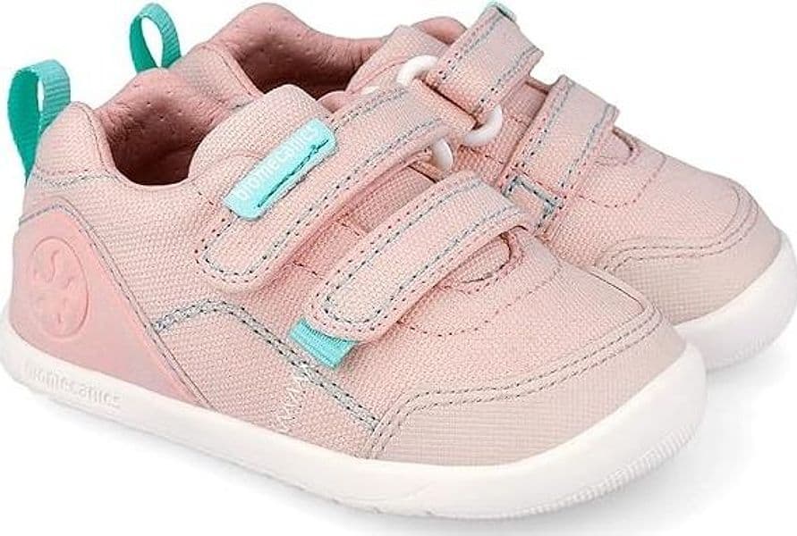 Scarpe tela wide primi passi blu  rosa naturale Biomecanics - 8