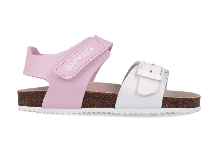 Sandali bambina bianco rosa dal 21 al 34 Garvalin - 4