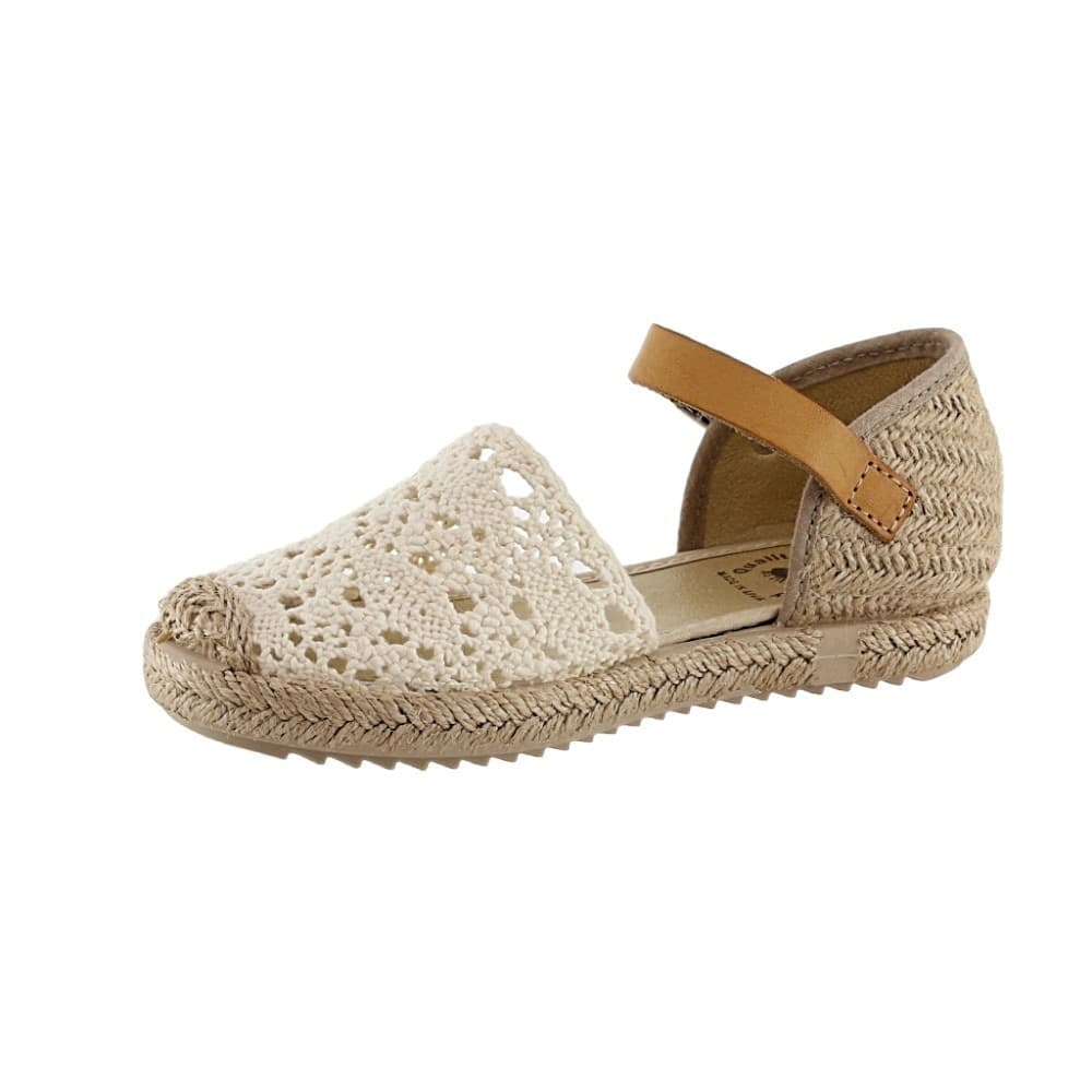 Espadrillas bambina macramè dal 28 al 35 colore beige Vul-ladì - 3