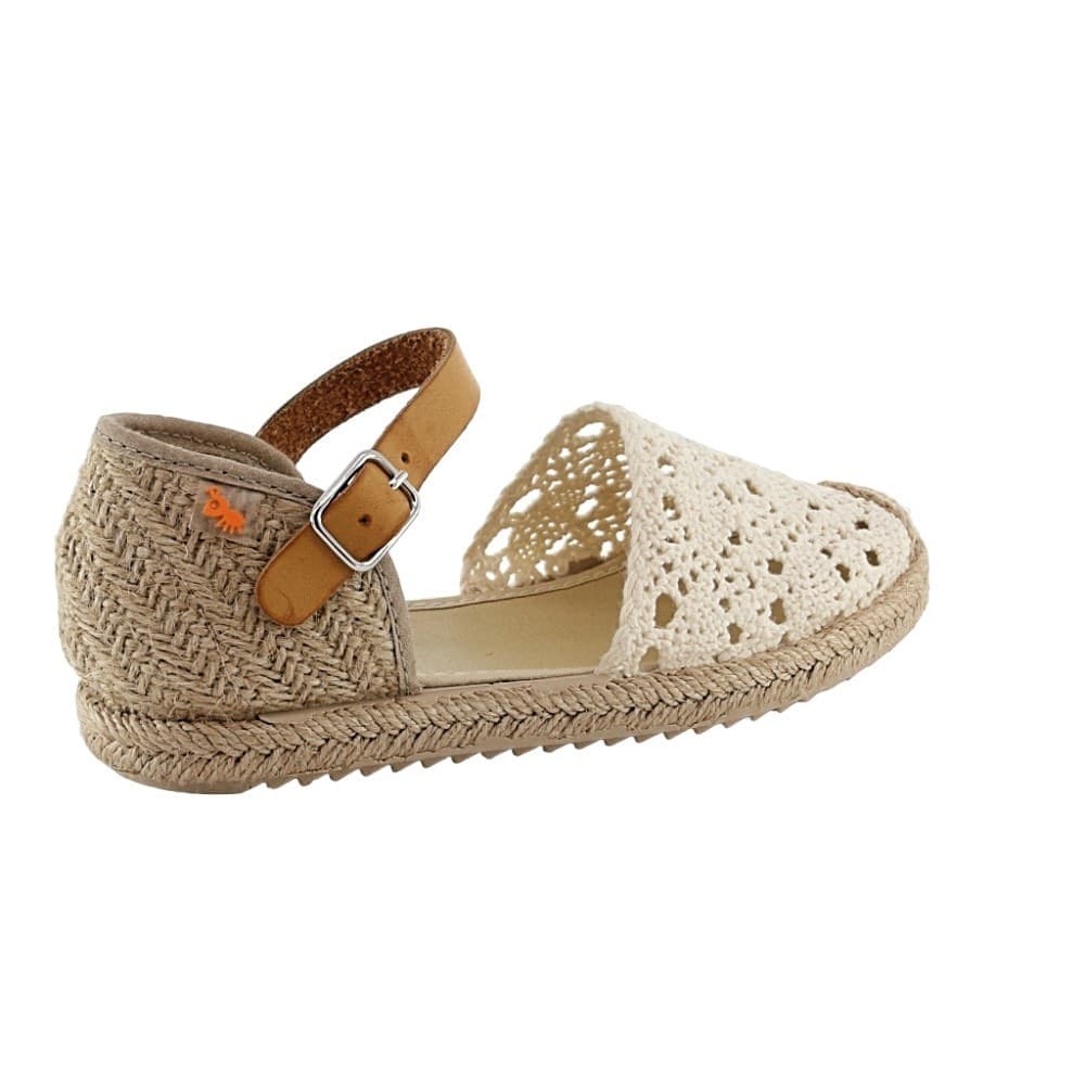 Espadrillas bambina macramè dal 28 al 35 colore beige Vul-ladì - 4