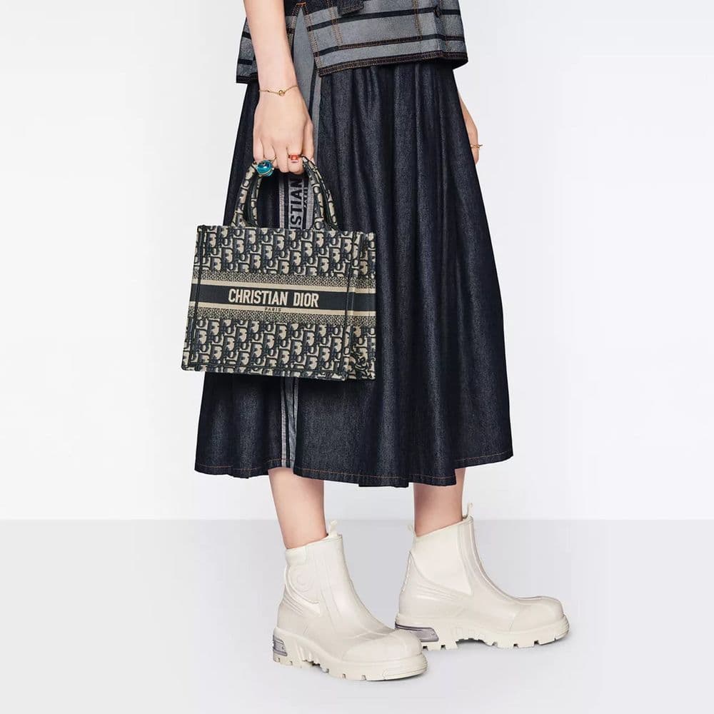 Dior Blue Cotton Tote Bag - 3