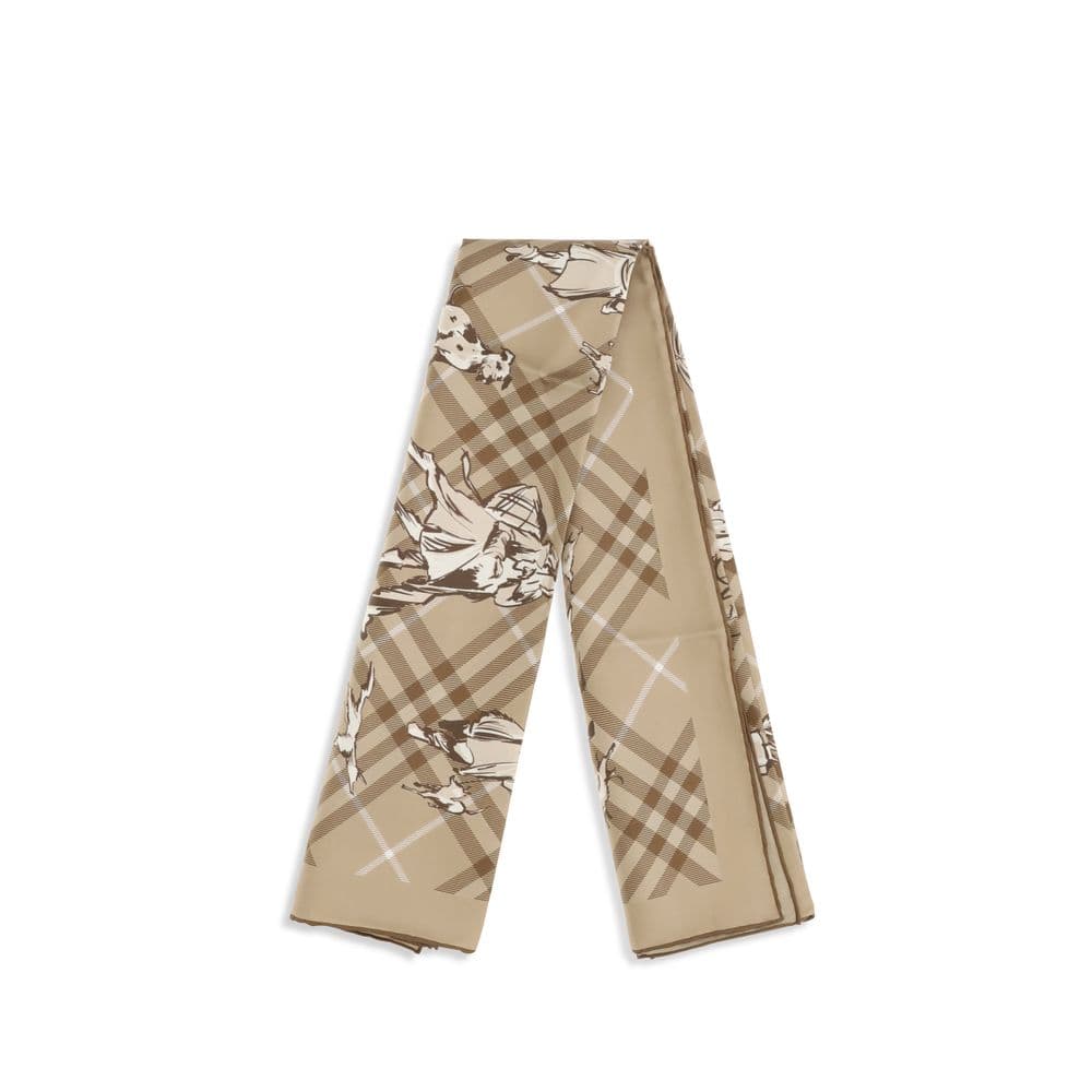 Burberry Beige Silk Scarf - 2