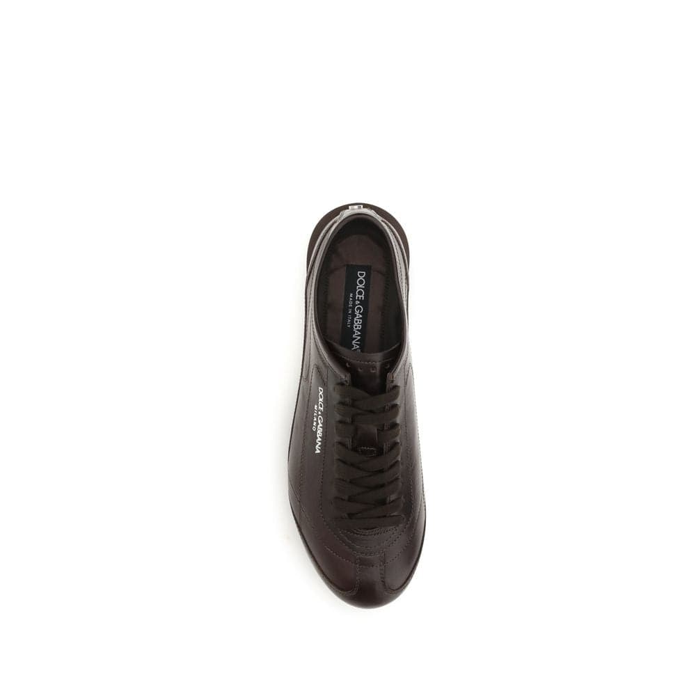 Dolce & Gabbana Brown Calf Leather Bos Taurus Low Top Sneakers - 4