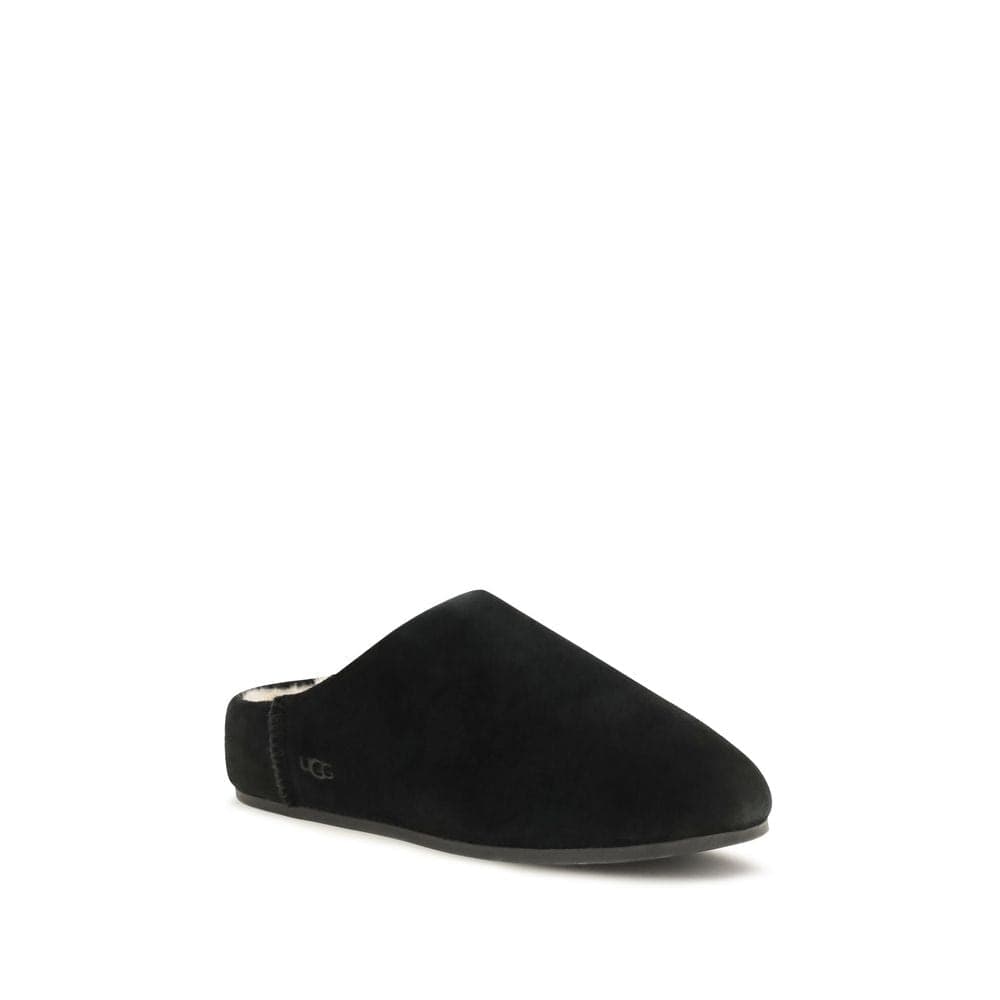UGG Black Leather Mules - 2