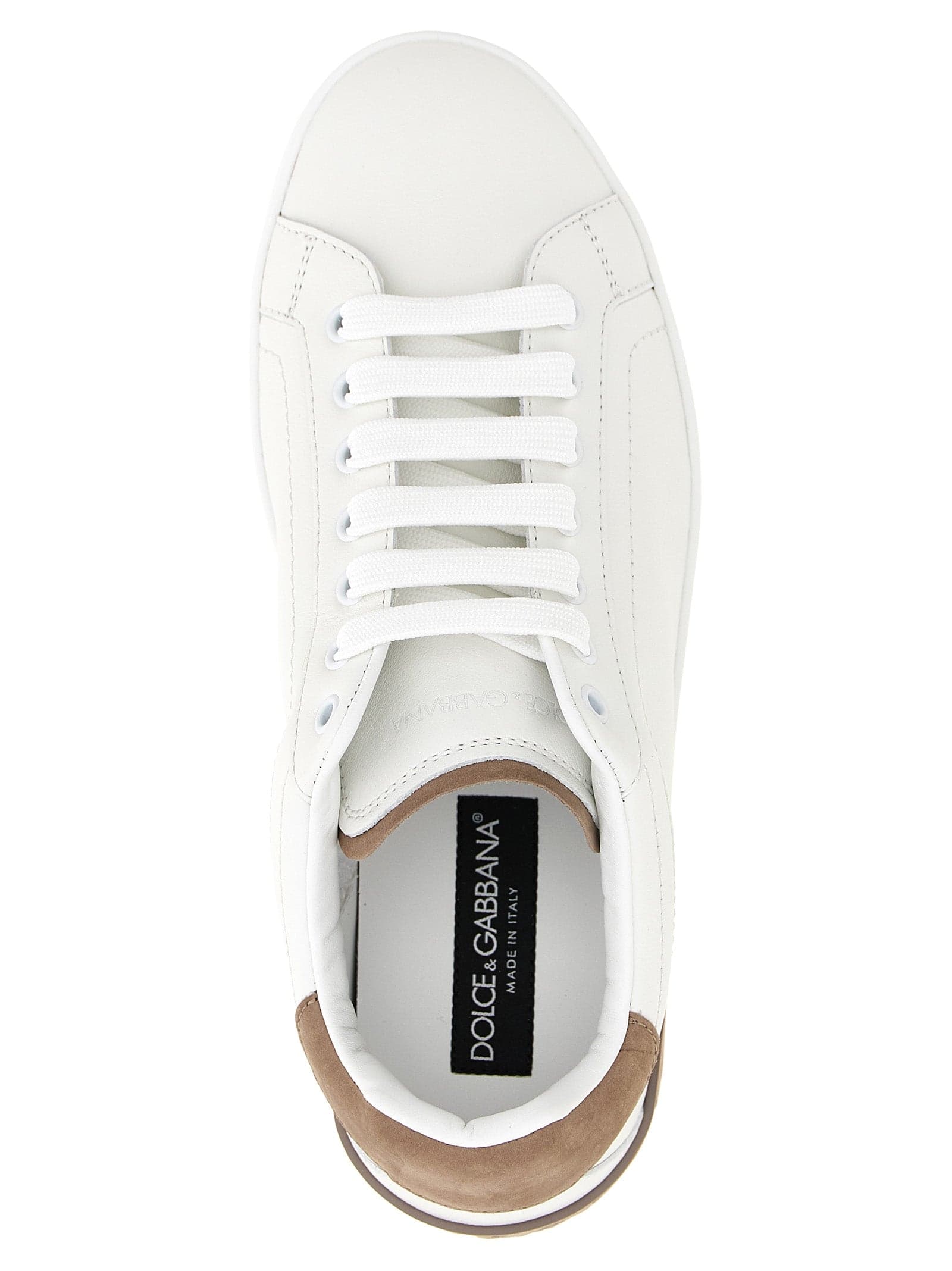 Dolce & Gabbana Beige Calfskin Low Top Sneakers - 4