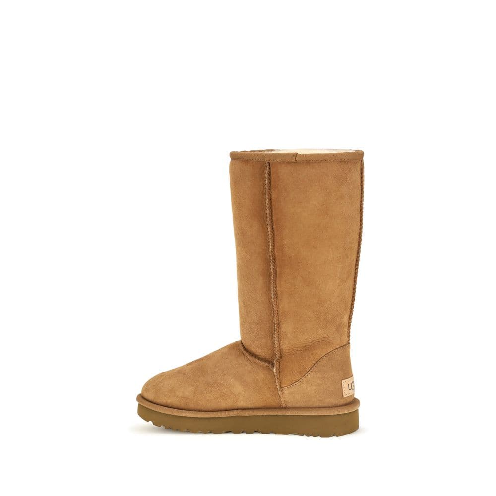 UGG Beige Leather Ankle Boots - 3