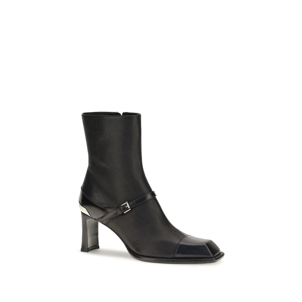 Alexander McQueen Black Lamb Leather Ankle Boots - 2