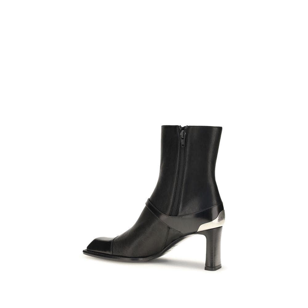 Alexander McQueen Black Lamb Leather Ankle Boots - 3