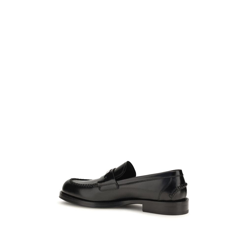 Dolce & Gabbana Black Calf Leather Bos Taurus Slip-On Loafers - 3