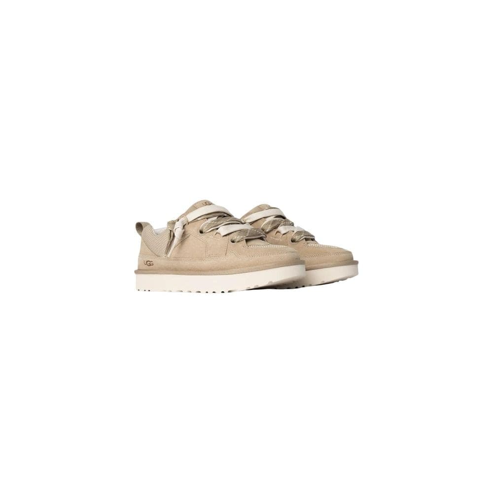UGG Beige Suede Leather Chunky Sneakers - 2