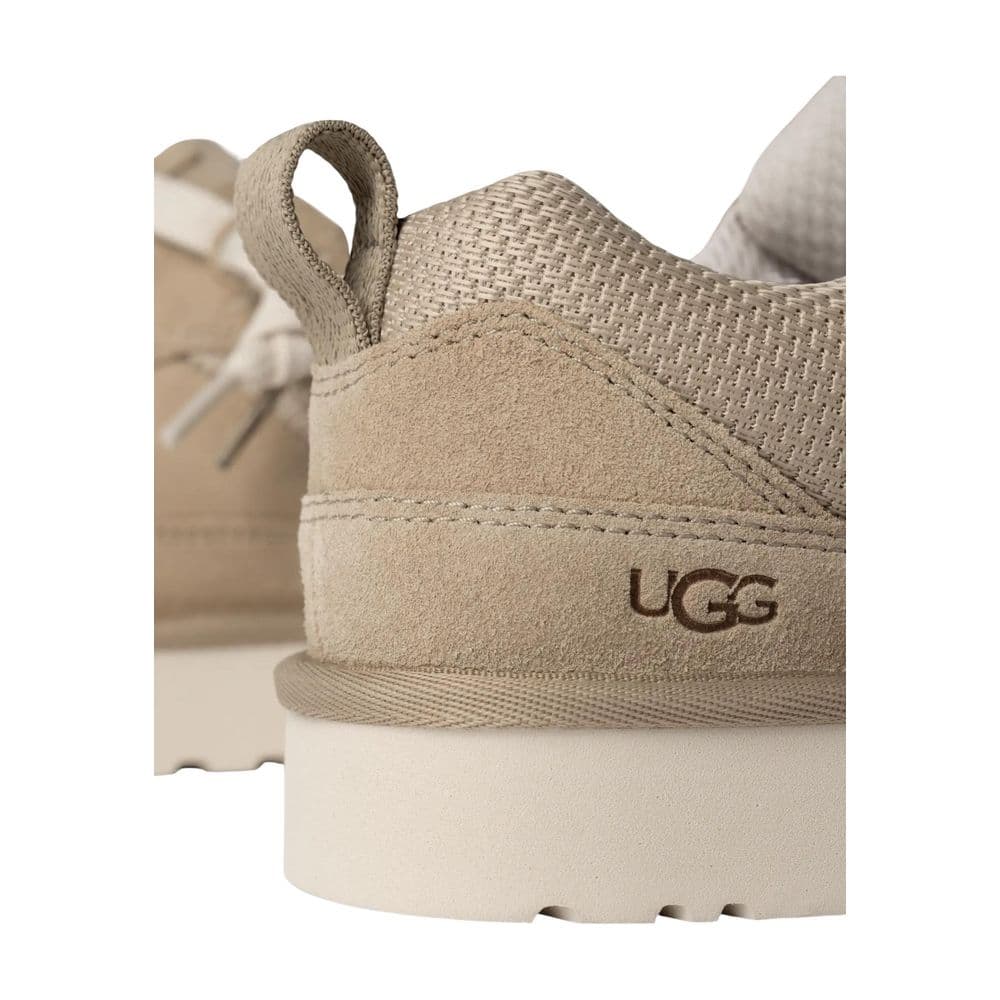 UGG Beige Suede Leather Chunky Sneakers - 4