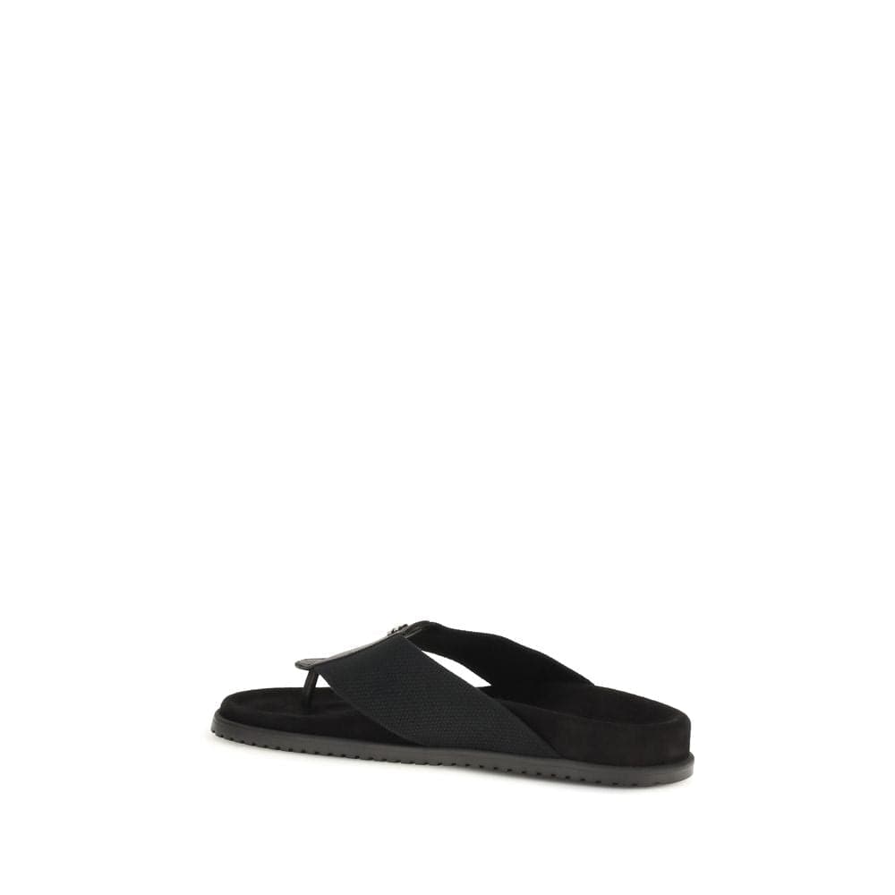 Dolce & Gabbana Black Polyester Flip-Flop Sandals - 3