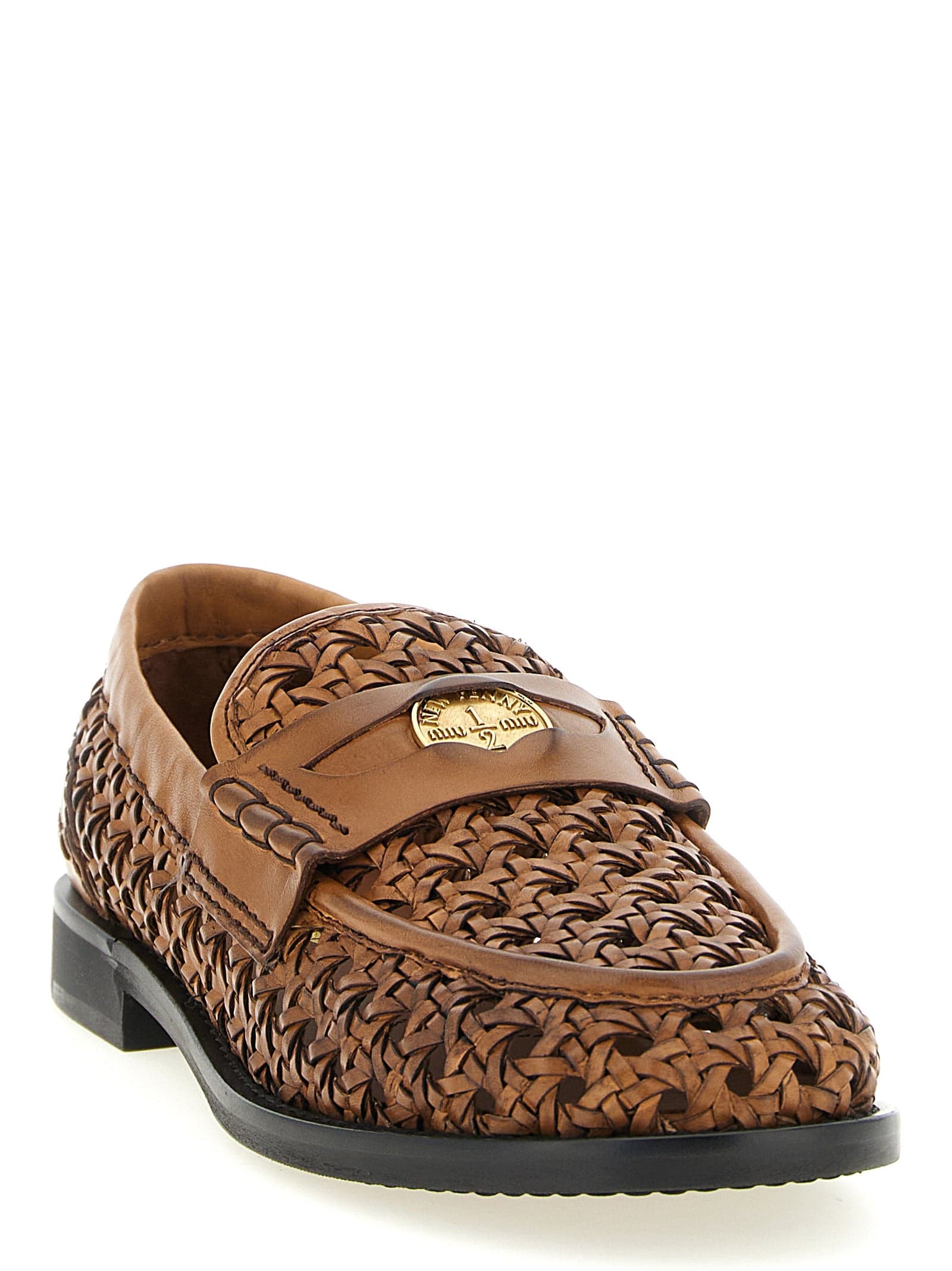 Miu Miu Brown Calfskin Slip-On Loafers - 2