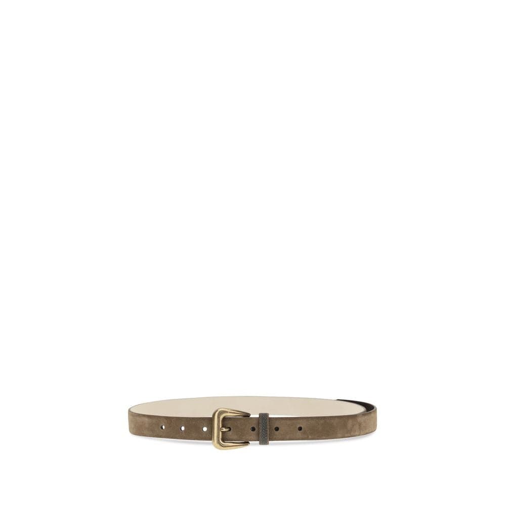 Brunello Cucinelli Brown Suede Leather Belt - 2
