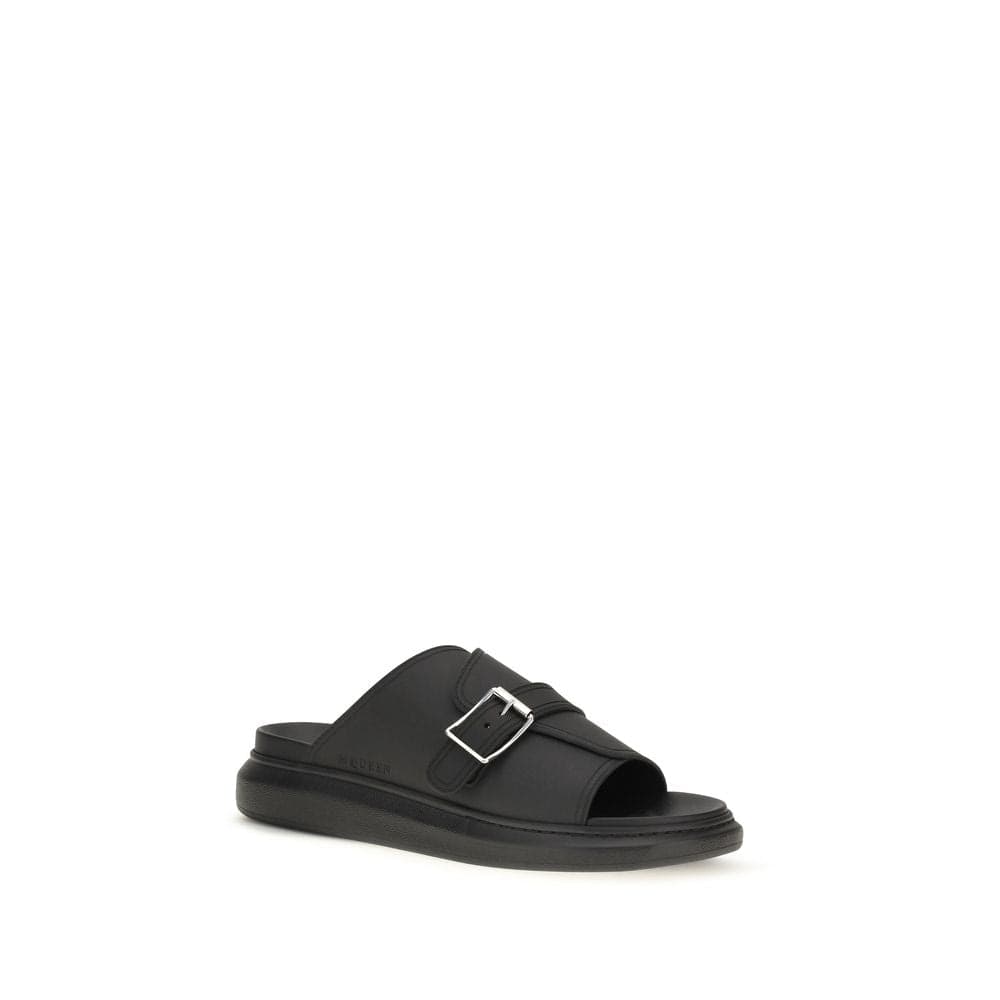 Alexander McQueen Black Calf Leather Bos Taurus Platform Sandals - 2
