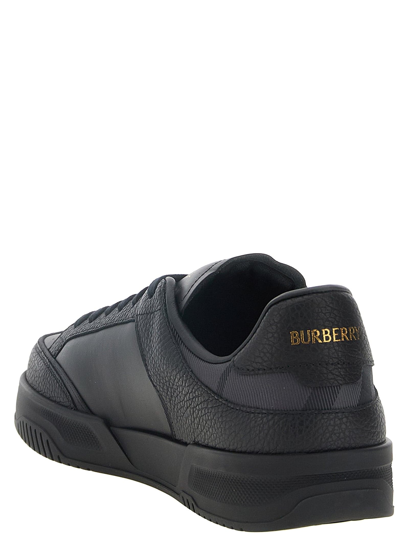 Burberry Black Leather Chunky Sneakers - 3