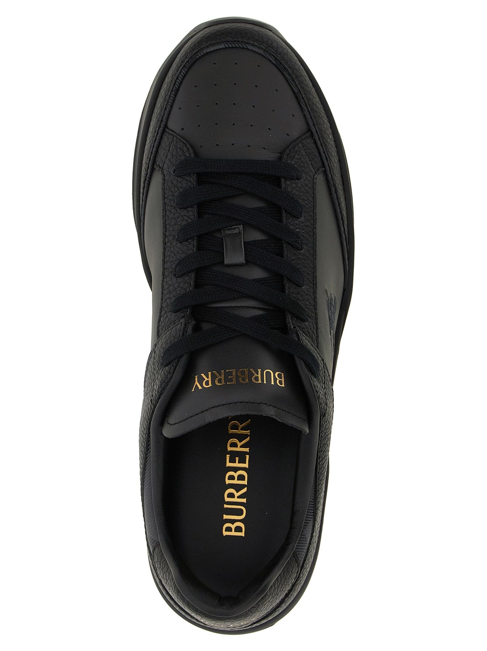 Burberry Black Leather Chunky Sneakers - 4