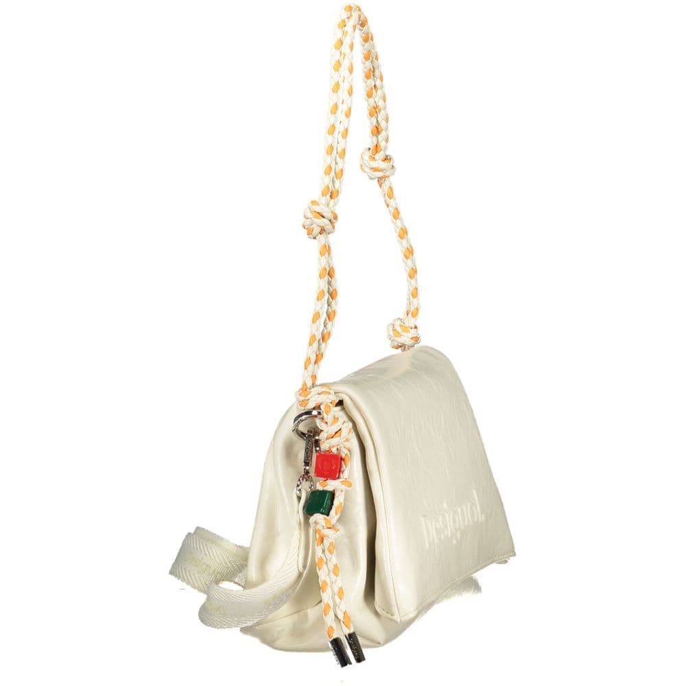 Desigual Ecru Polyurethane Women Handbag - 3