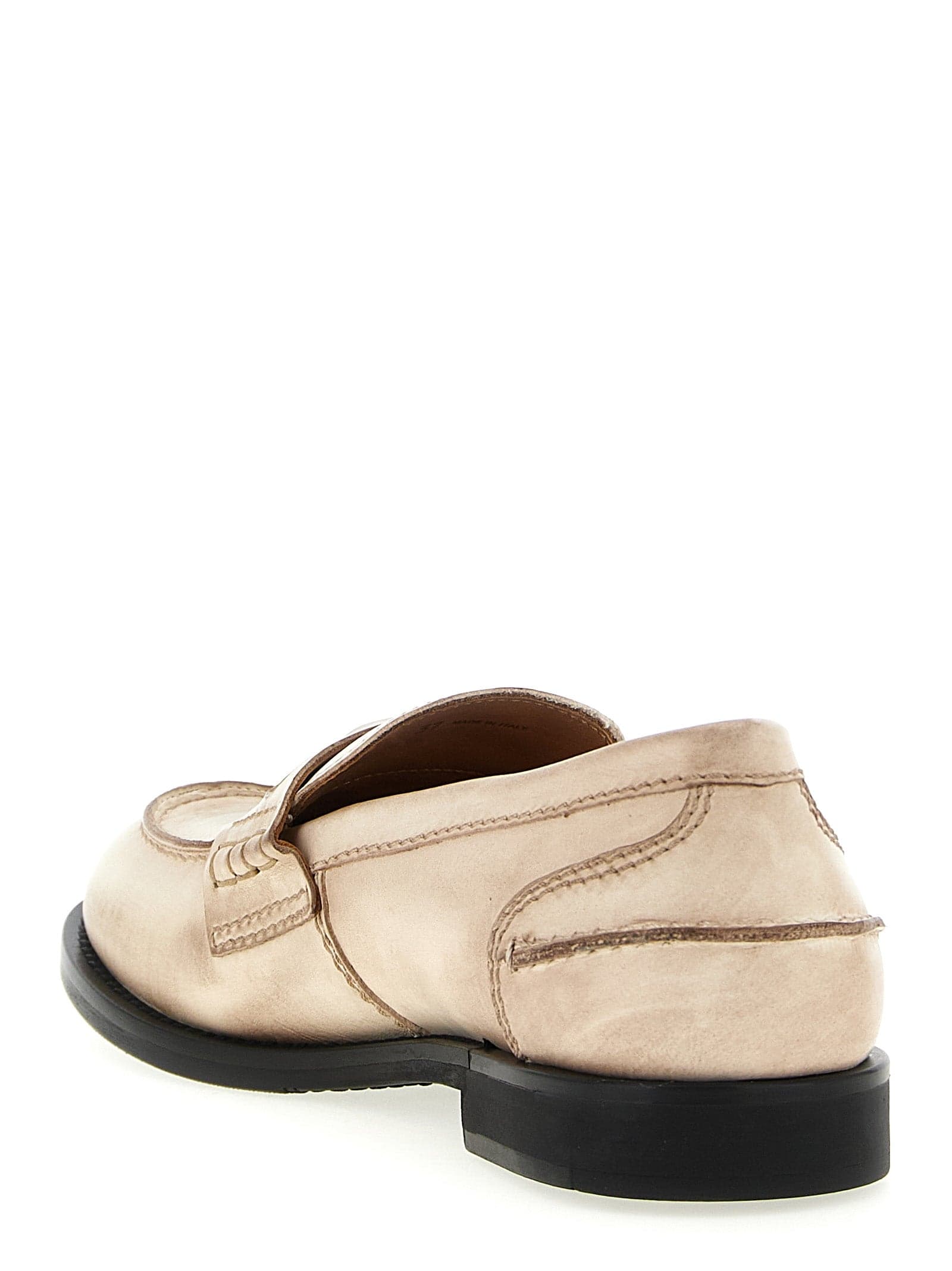 Miu Miu White Calfskin Slip-On Loafers - 3