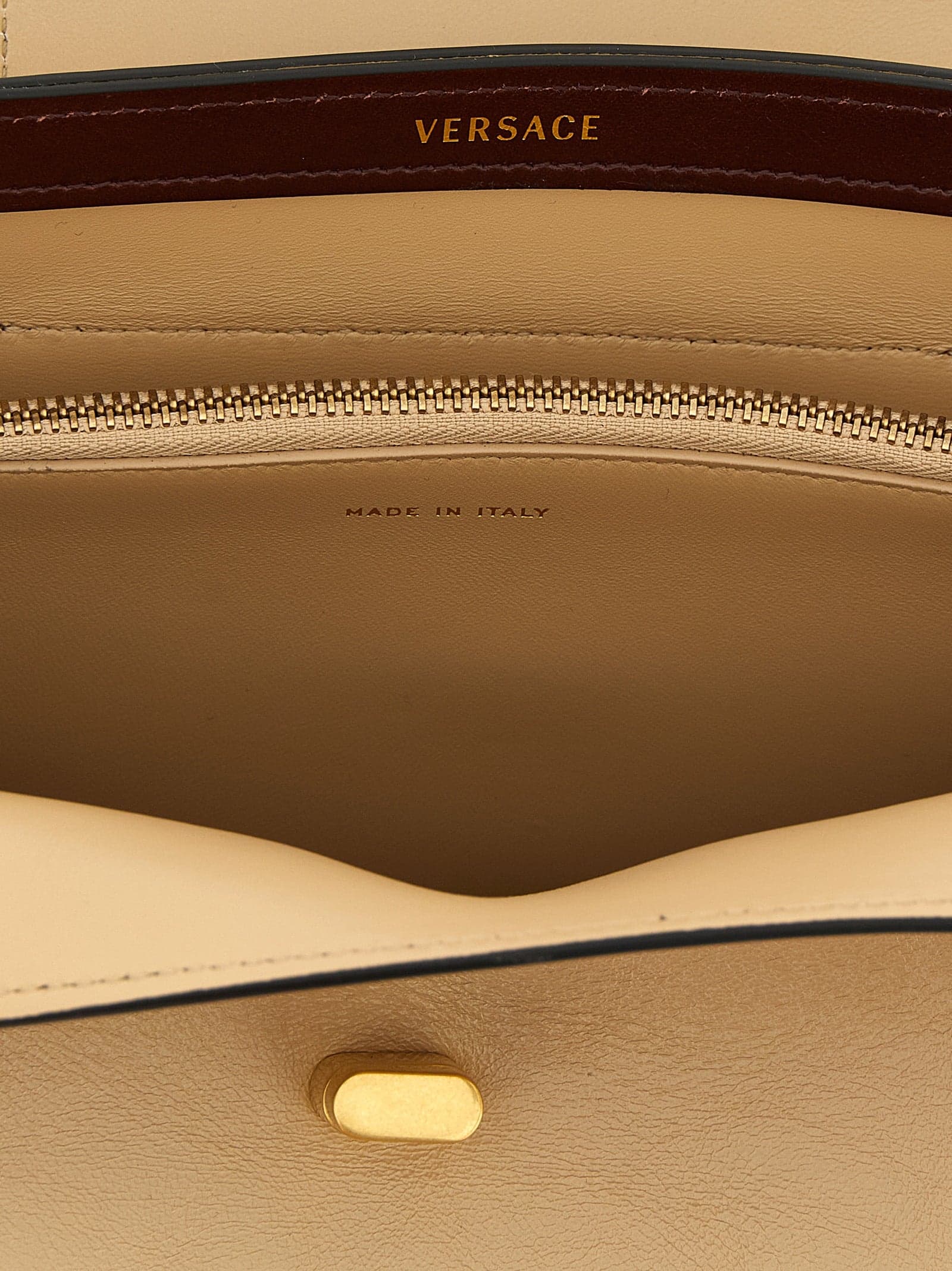 Versace Beige Calfskin Shoulder Bag - 4