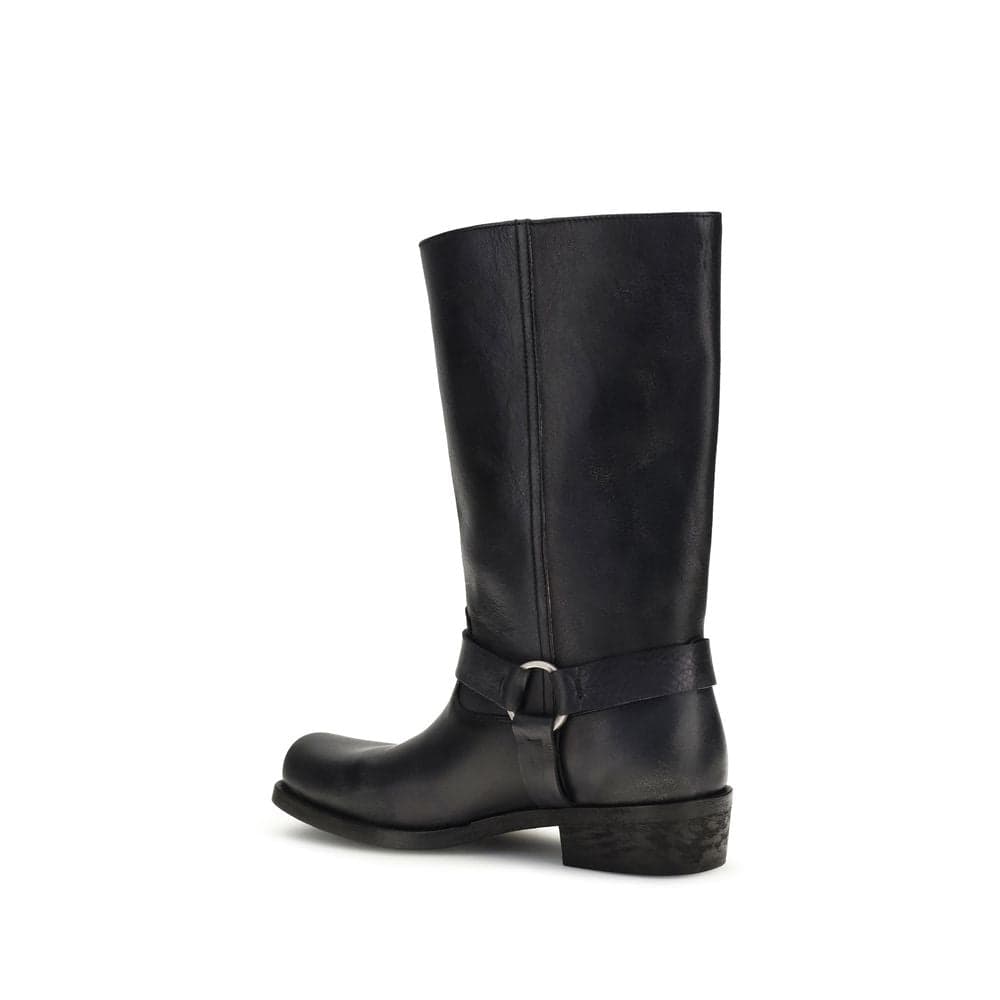 Golden Goose Black Calf Leather Bos Taurus Ankle Boots - 3