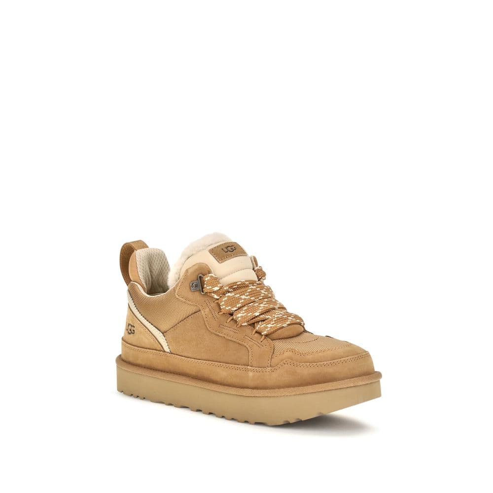 UGG Beige Calf Leather Bos Taurus Chunky Sneakers - 2