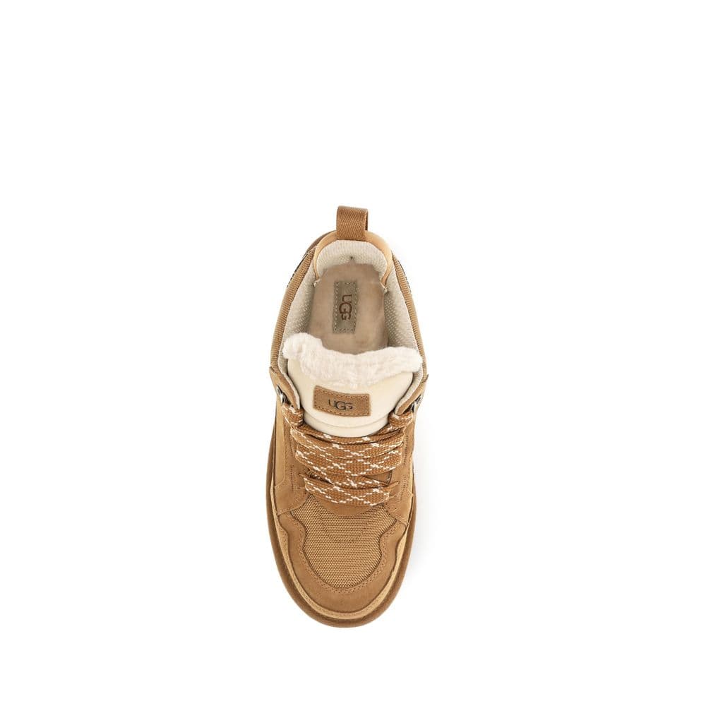 UGG Beige Calf Leather Bos Taurus Chunky Sneakers - 4