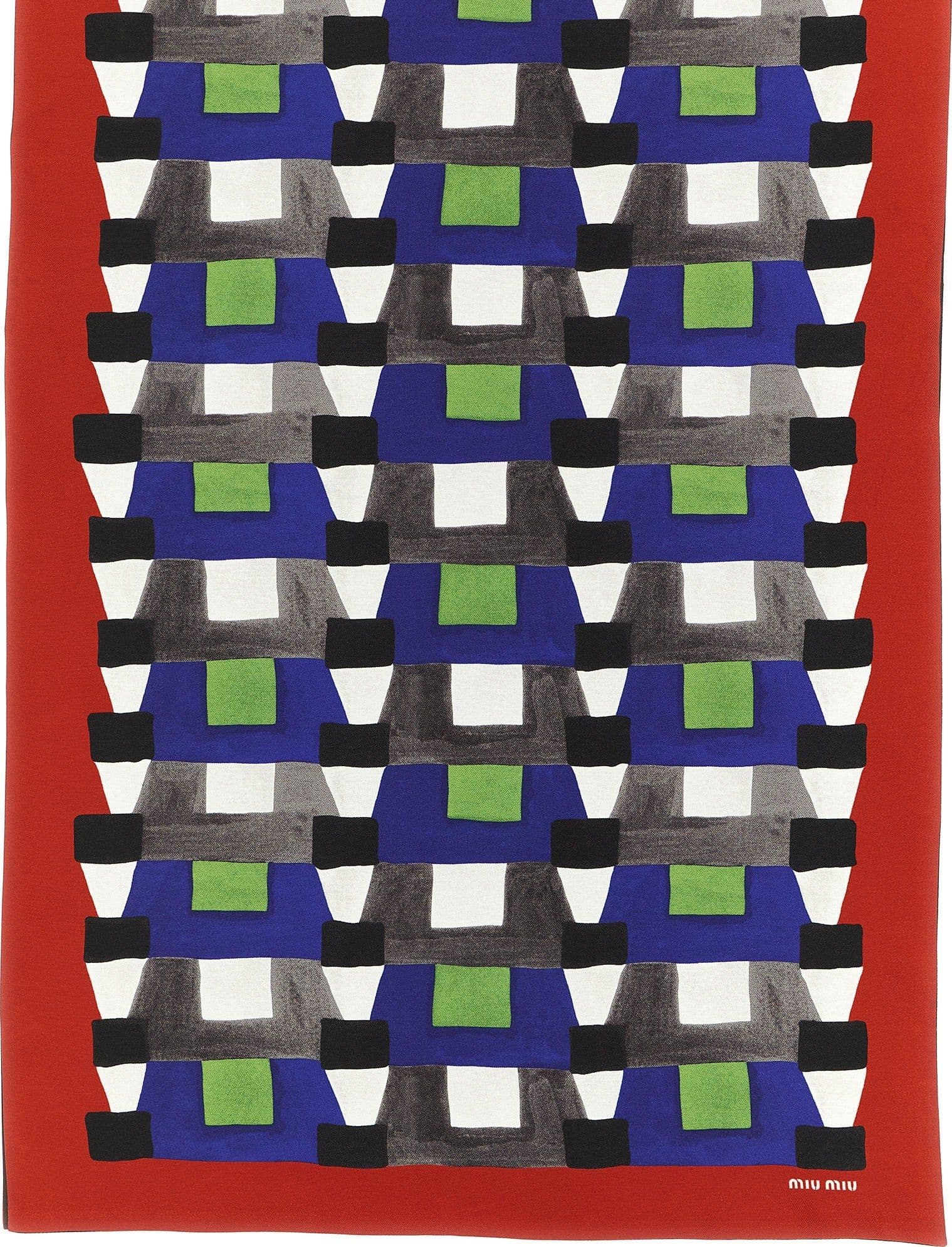 Miu Miu Multicolor Silk Scarf - 2