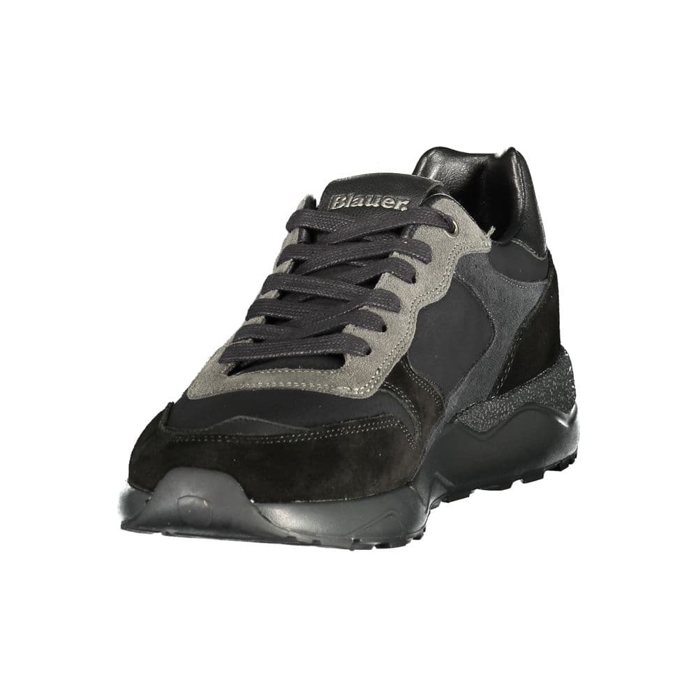 Blauer Nero Polyurethane Uomo Sneaker - 3