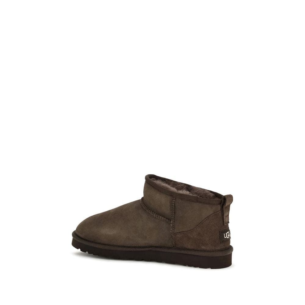 UGG Brown Leather Ankle Boots - 3