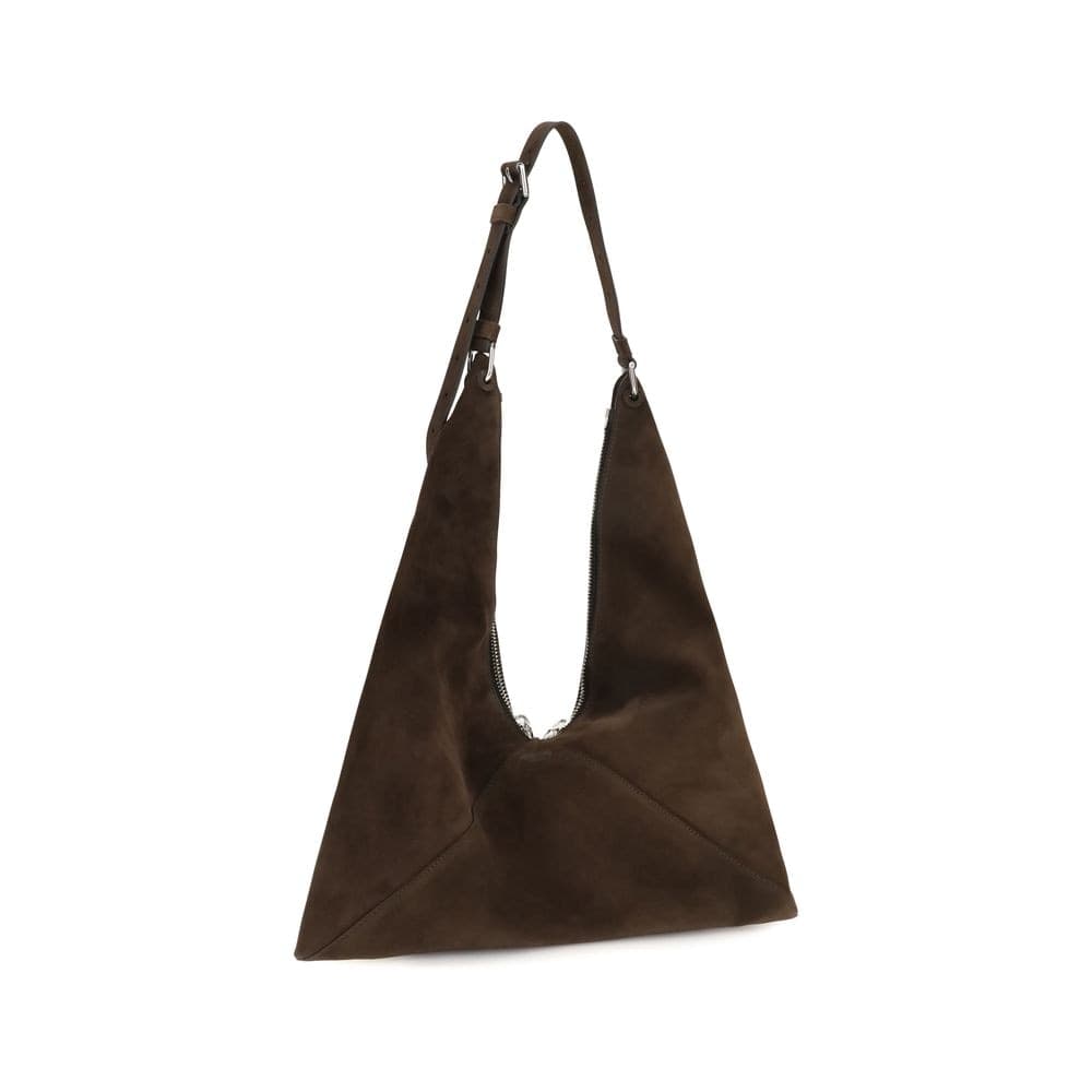 Moschino Brown Suede Leather Shoulder Bag - 2