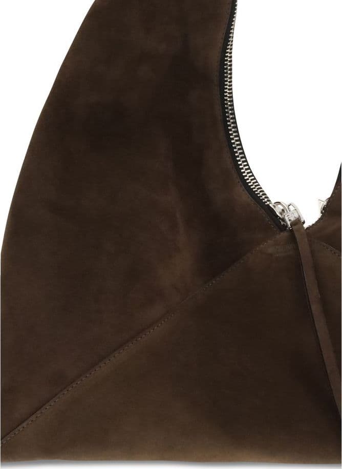 Moschino Brown Suede Leather Shoulder Bag - 4