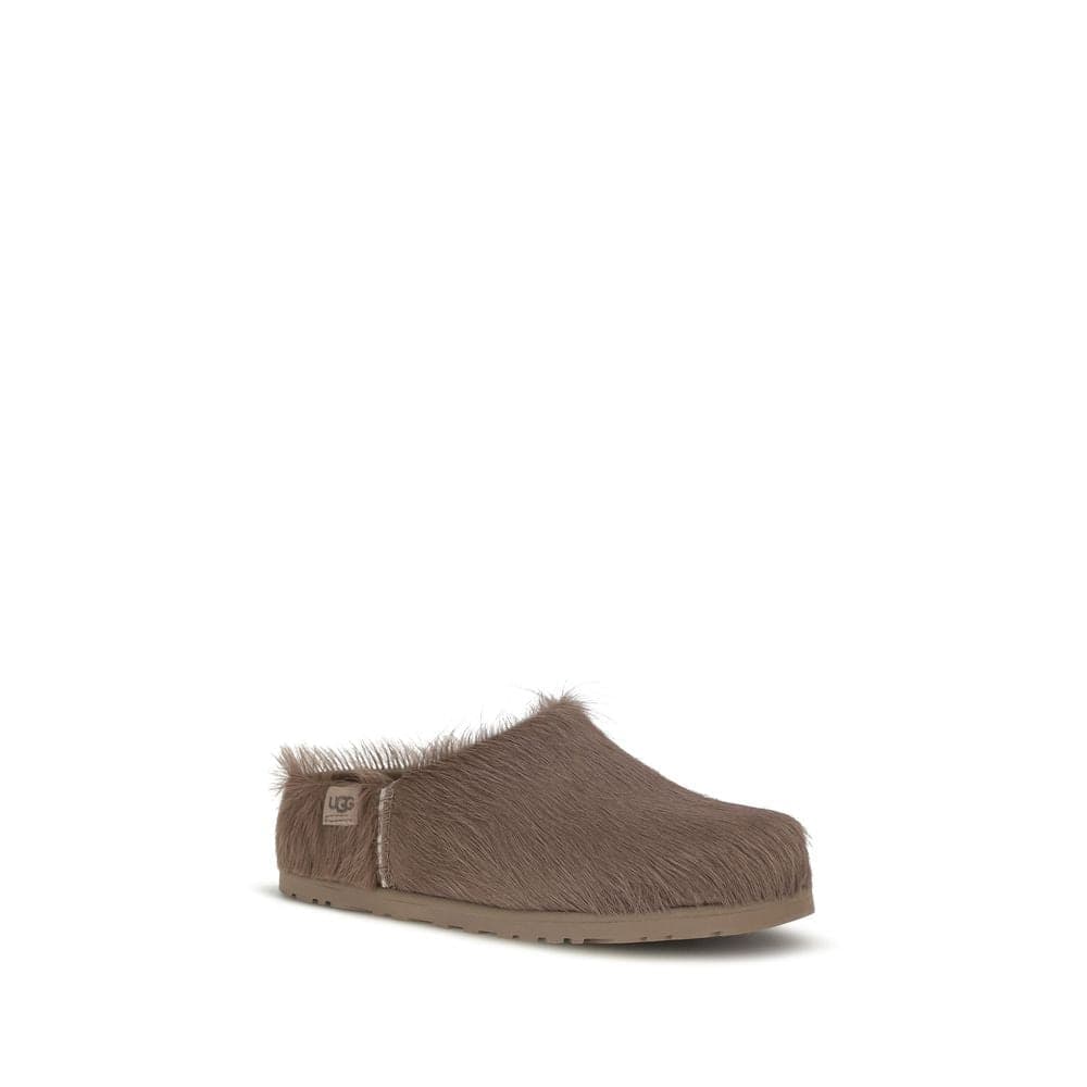 UGG Brown Nubuc Leather Clogs - 2