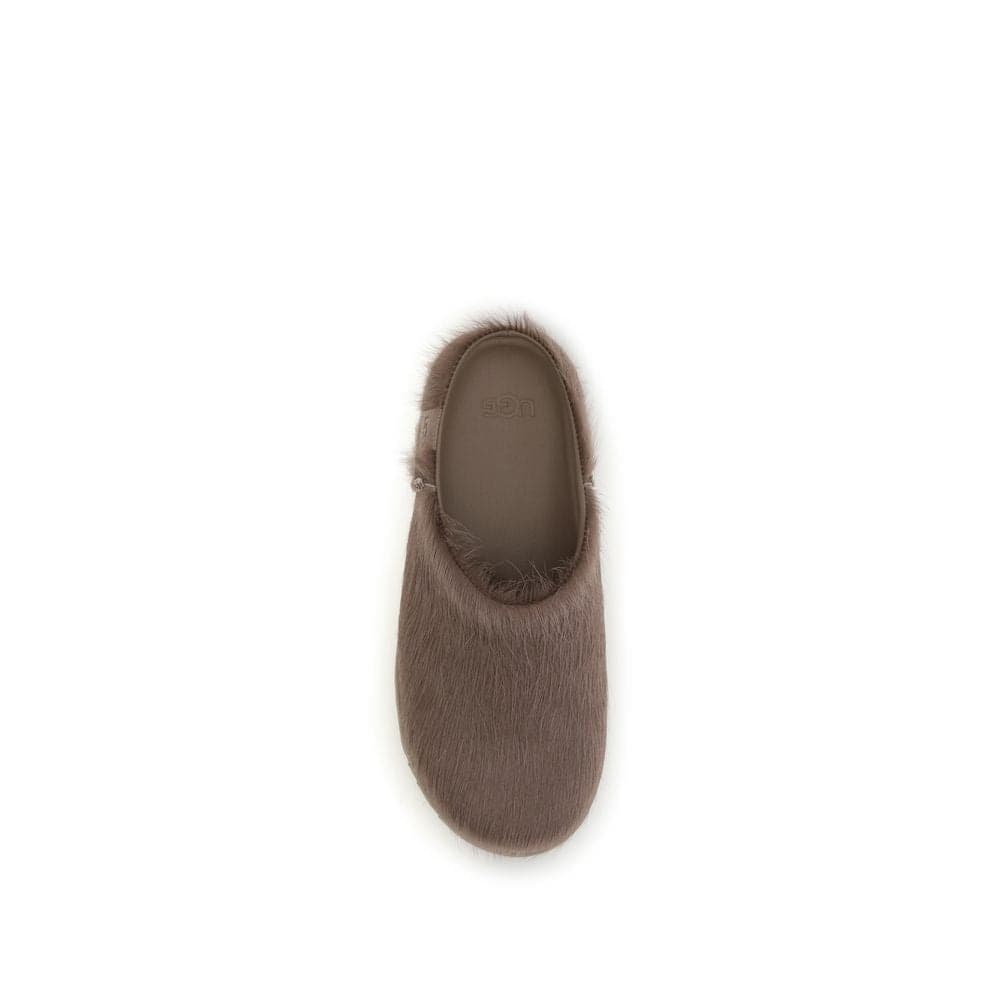 UGG Brown Nubuc Leather Clogs - 4