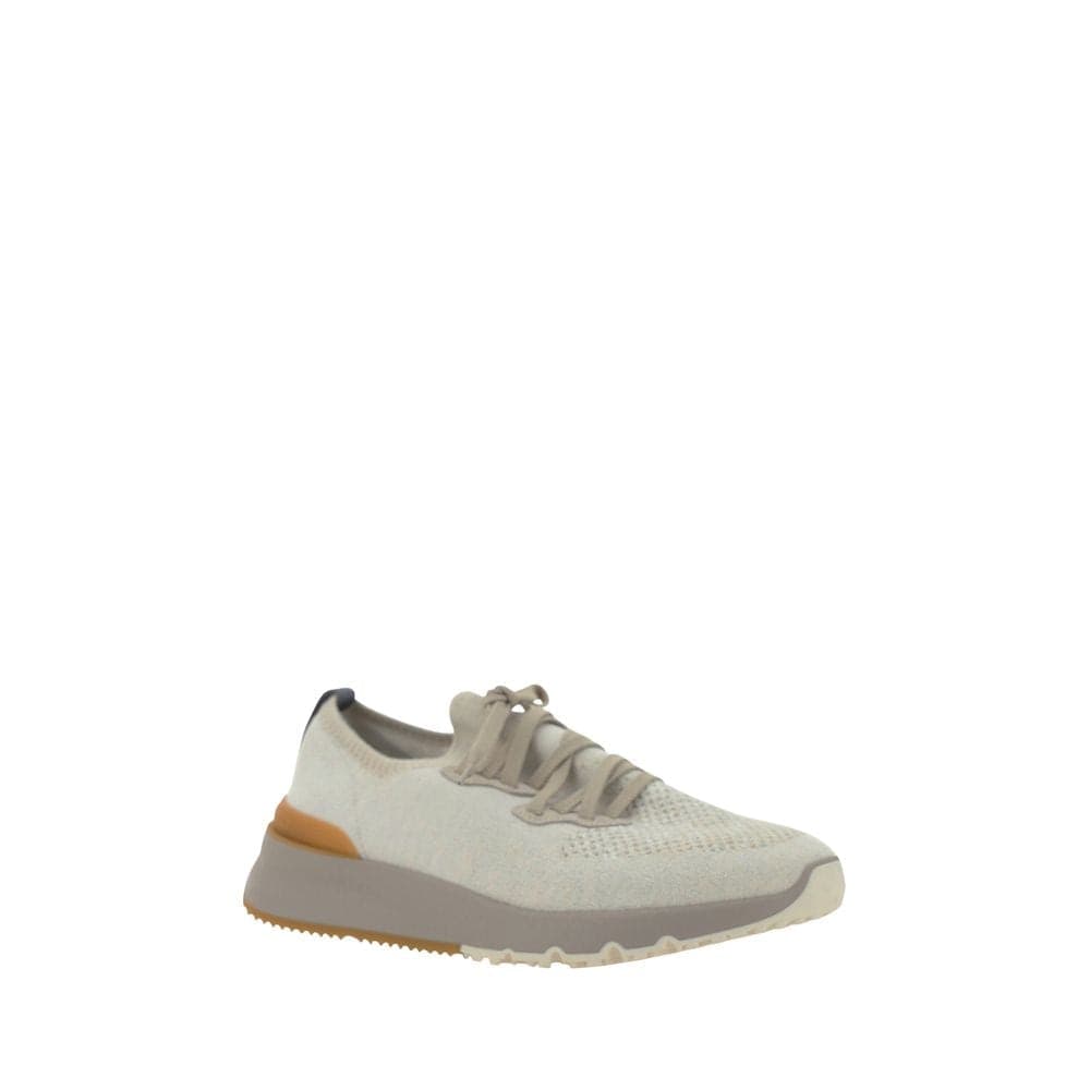 Brunello Cucinelli White Cotton Athletic Sneakers - 2