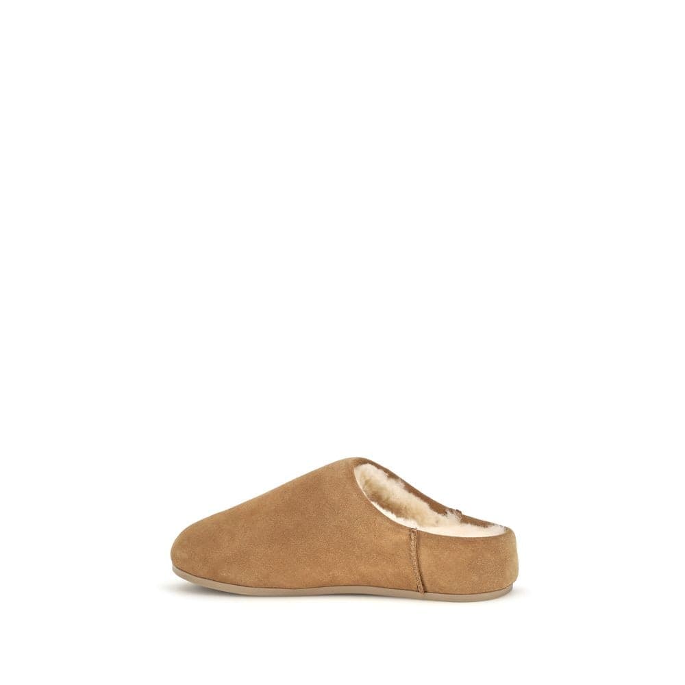 UGG Beige Leather Mules - 3