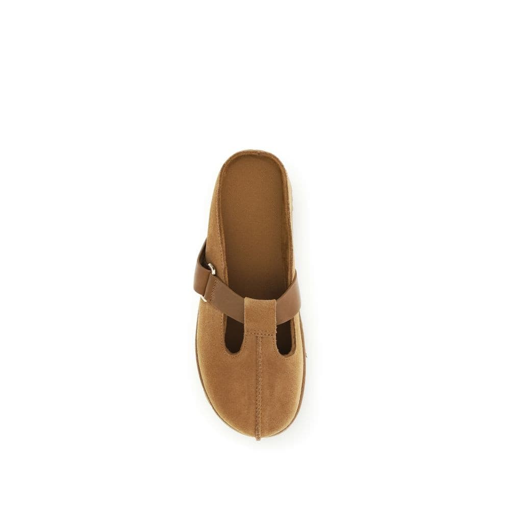 UGG Brown Calf Leather Bos Taurus Mules - 4