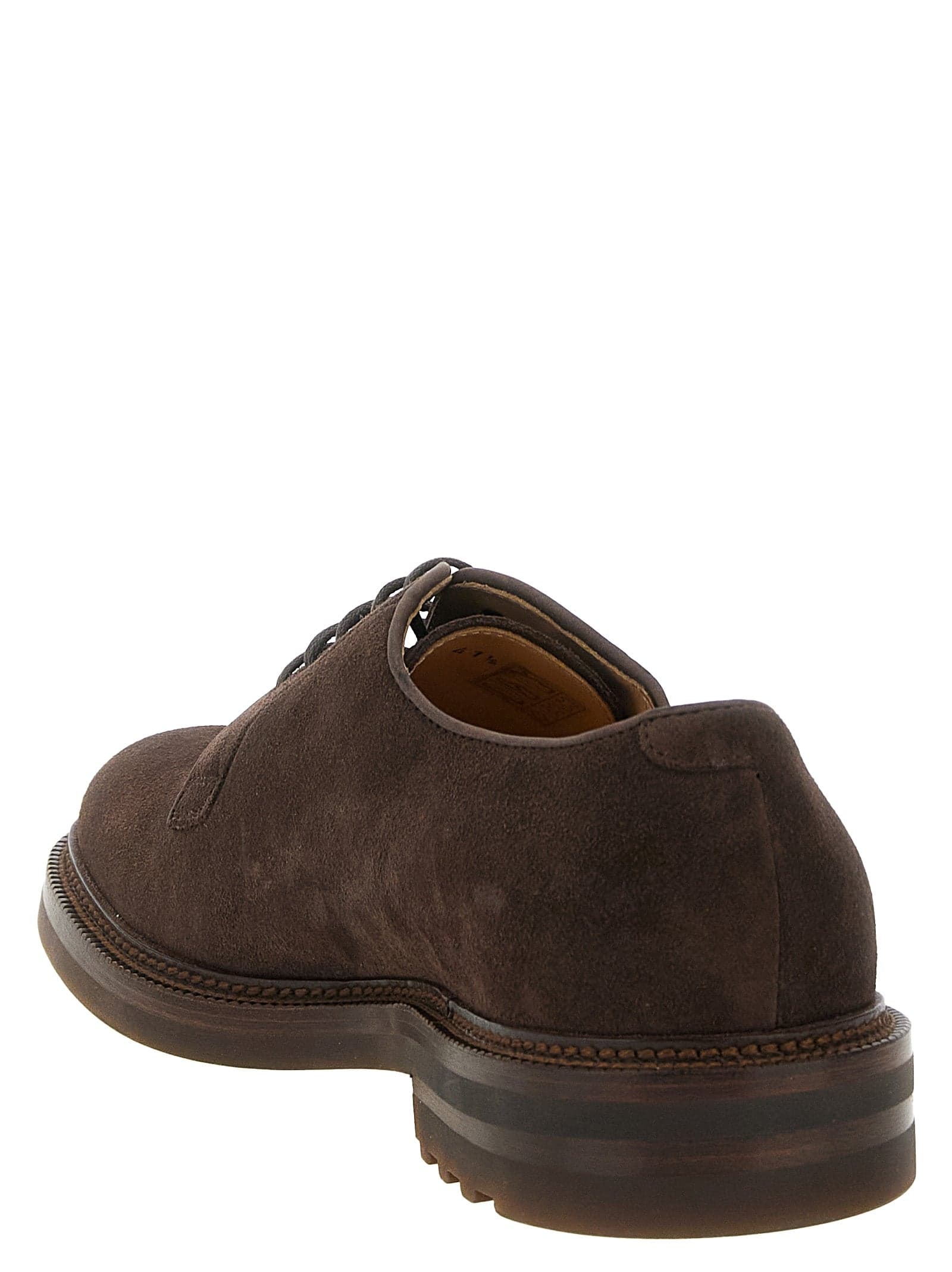 Brunello Cucinelli Brown Calfskin Oxfords And Derbies - 3