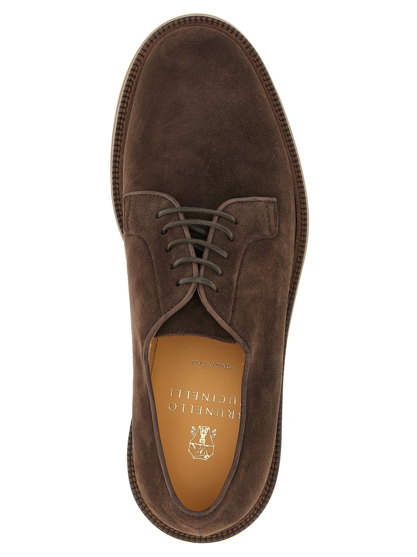 Brunello Cucinelli Brown Calfskin Oxfords And Derbies - 4