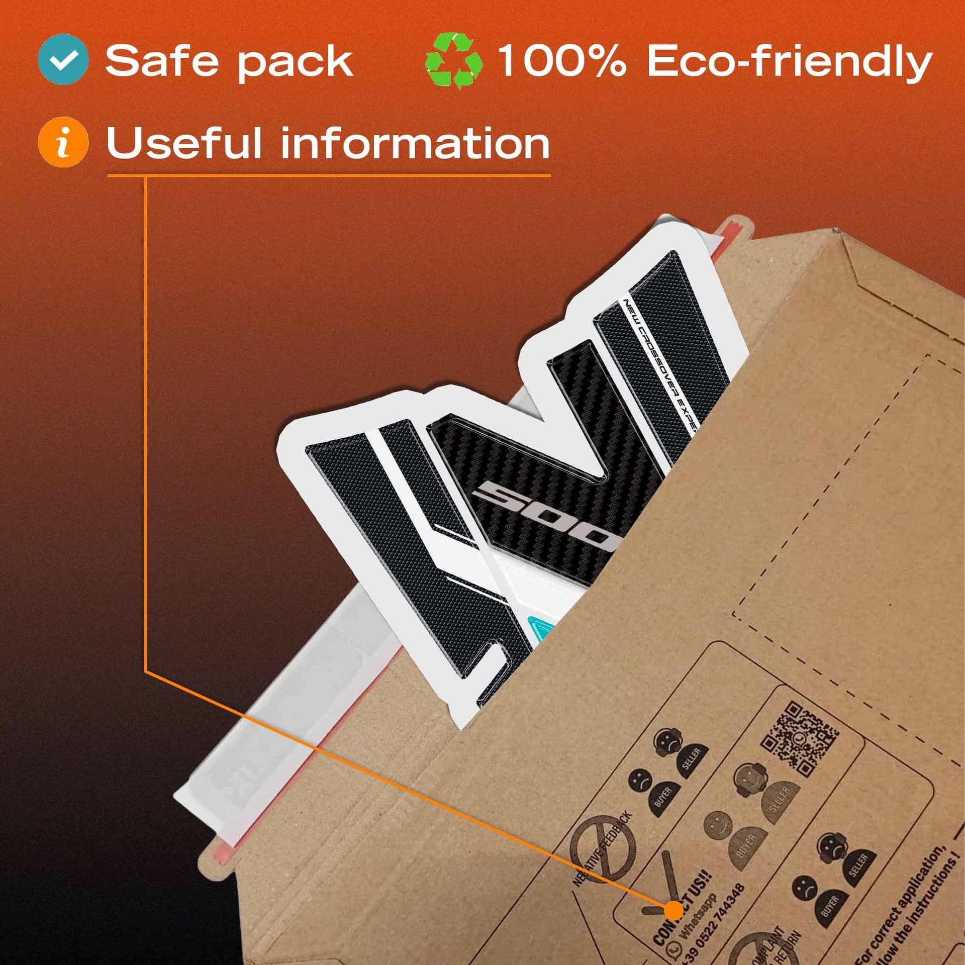 Protezione Paraserbatoio Adesivo 3D compatibile con moto Honda NX500 2026 - 10