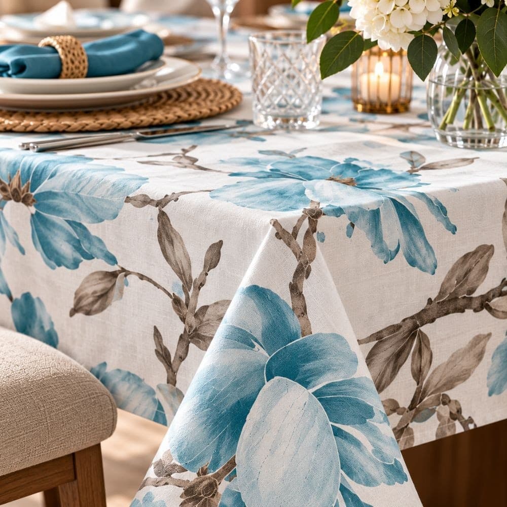 Tovaglia da Tavola con Tovaglioli in Cotone Botticelli Home Petal - 2
