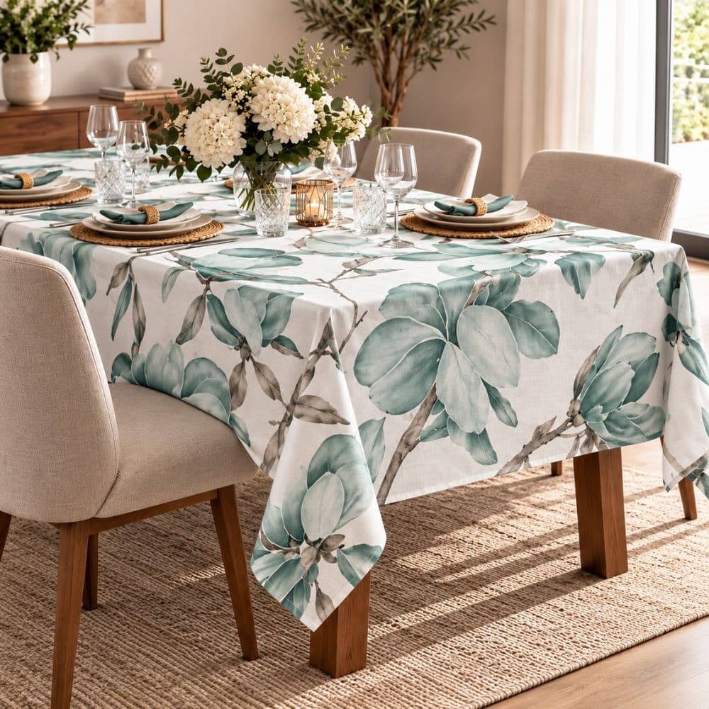 Tovaglia da Tavola con Tovaglioli in Cotone Botticelli Home Petal - 11