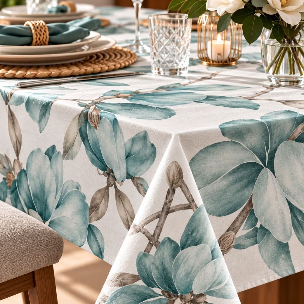 Tovaglia da Tavola con Tovaglioli in Cotone Botticelli Home Petal - 12